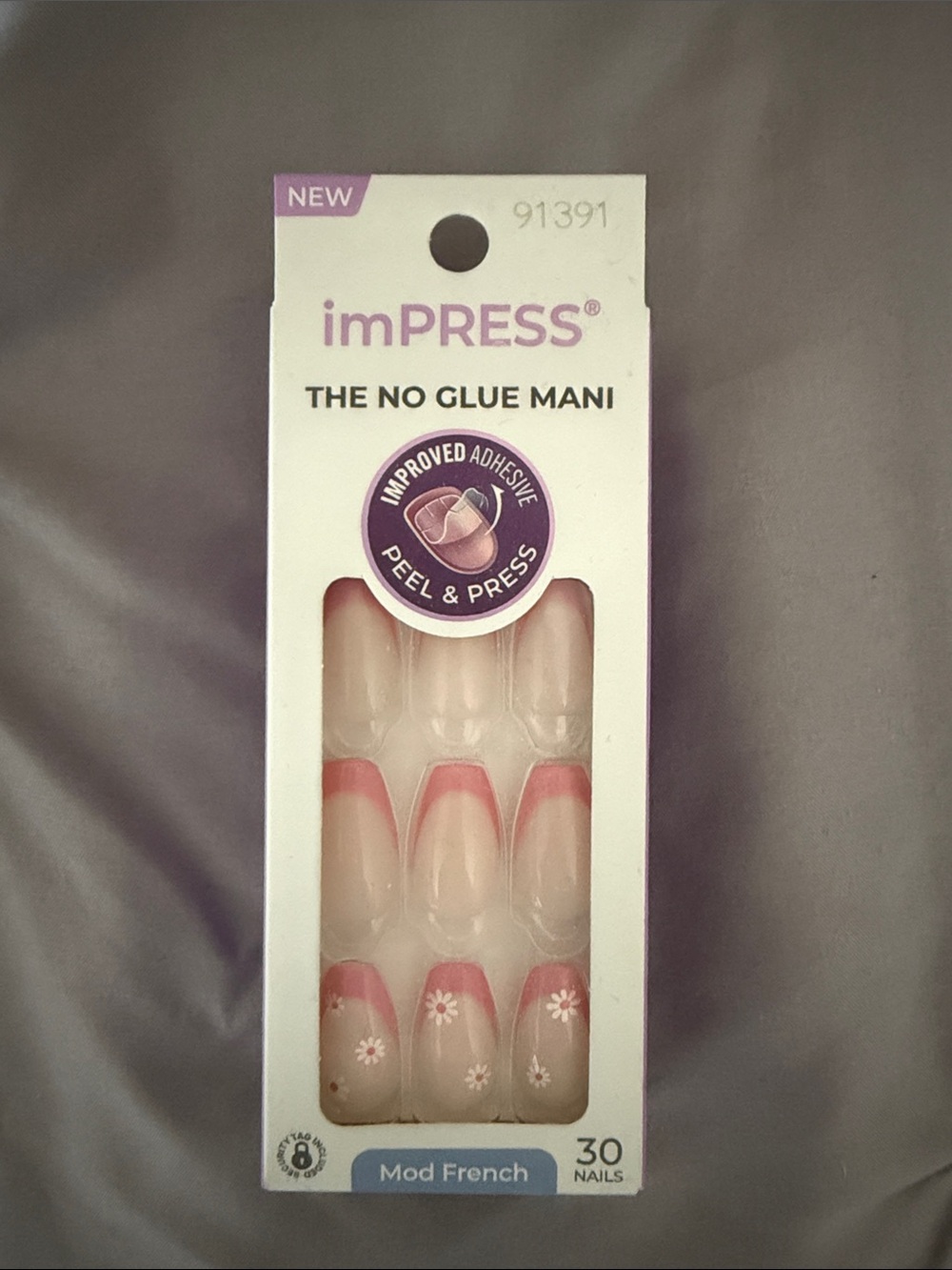 imPRESS Pink Floral Mod French Press-On Nails